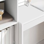 vidaXL Bureau avec tiroir avec étagère avec stockage 2 Pièces Blanc
