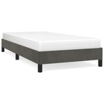 vidaXL Cadre de lit Gris foncé 90x200 cm Velours