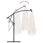 vidaXL Parasol de jardin avec mât en acier blanc 290x290x238 cm