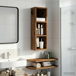 vidaXL Armoire murale de salle de bain Bois ancien 20 x 16 x 62 5 cm