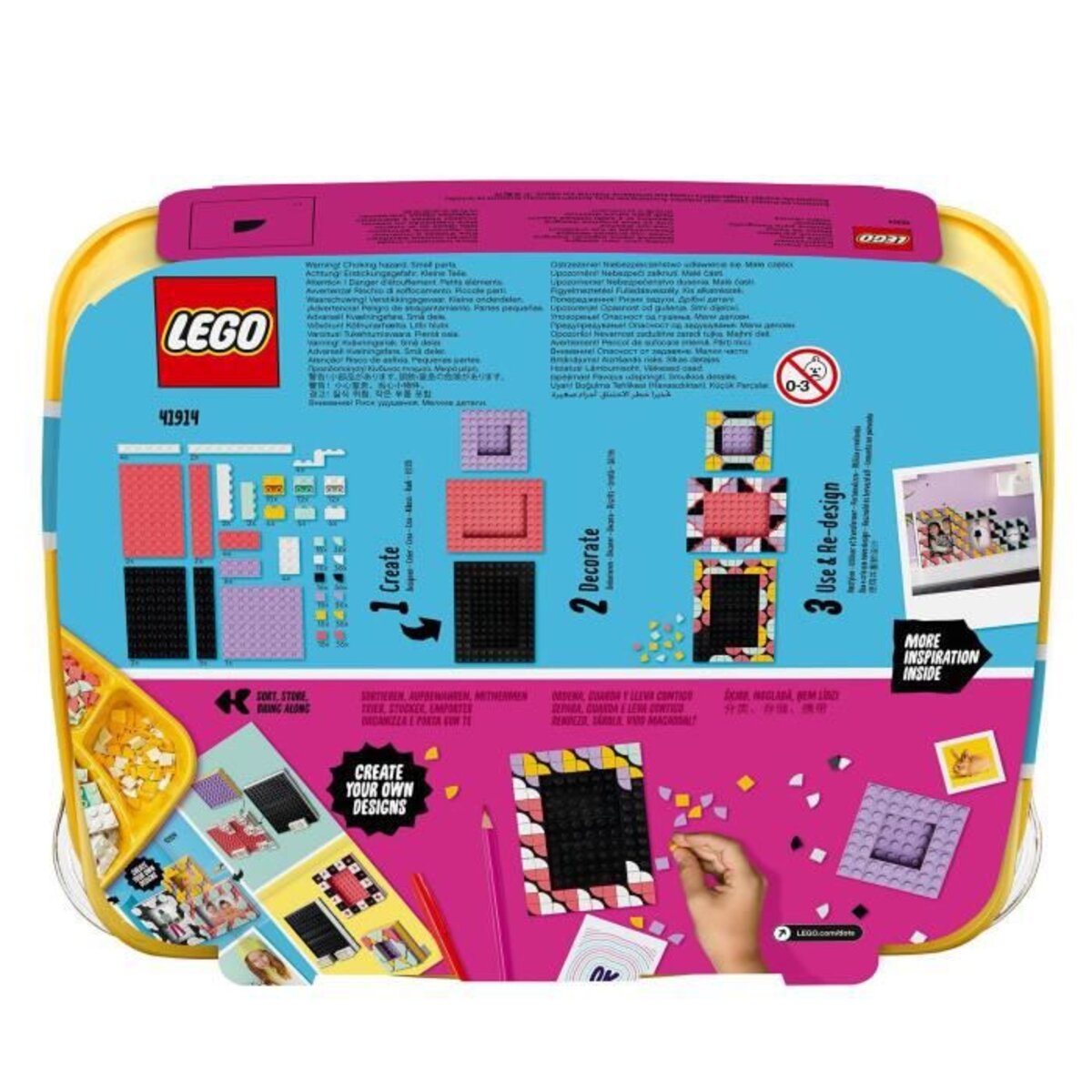 LEGO DUPLO Classic Deluxe Brick Box 10914 Kit de démarrage avec boîte de  rangement, excellent jouet éducatif pour les tout-petits de 18 mois et  plus, New 2020 (85 pièces) : : Jouets