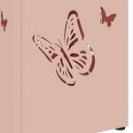 vidaXL Porte-parapluies Rose Métal Moyenne Décorations