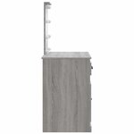 vidaXL Coiffeuse avec lumières LED sonoma gris 90x42x132 5 cm