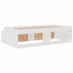 vidaXL Cadre de lit avec tiroir Blanc 70 x 190 cm Bois d'ingénierie