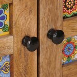 vidaXL Buffet Naturel 60 x 33 5 x 75 cm Bois de mangue massif