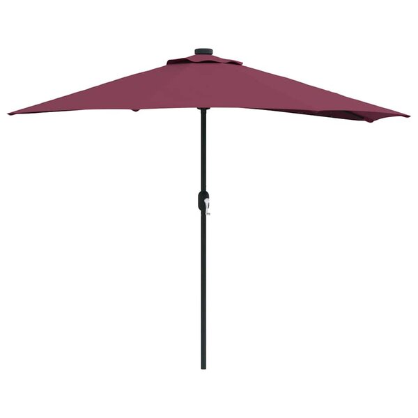 vidaXL Parasol de jardin Rouge bordeaux 294 x 150 x 224 cm tissu