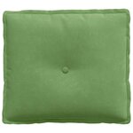 vidaXL Coussin de Dos Vert clair 50 x 45 cm Tissu en velours côtelé