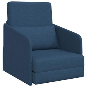 vidaXL Canapé-Lit 60cm Bleu tissu