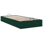 vidaXL Cadre de lit ottoman sans matelas vert foncé 100x200 cm velours
