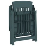 vidaXL Chaises inclinables de jardin lot de 2 vert PP