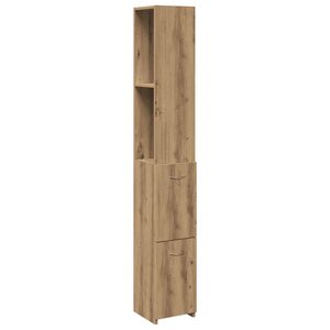 vidaXL Armoire de salle de bain chêne artisanal 25x25x170 cm