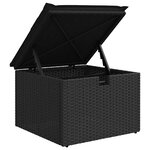 vidaXL Salon de jardin 7 Pièces avec coussins noir résine tressée