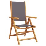 vidaXL Ensemble de salle à manger de jardin 5 pièces en bois d'acacia anthracite