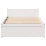 vidaXL Cadre de lit sans matelas blanc 90x200 cm bois de pin massif