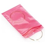 Sachet plastique zip rose translucide 50 microns (lot de 1000)