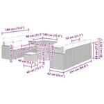 vidaXL Ensemble de canapé de jardin 10 Pièces Beige polyrotin