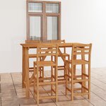 vidaXL Ensemble de bar d'extérieur 5 Pièces Bois d'acacia massif