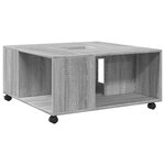 vidaXL Table basse sonoma gris 80x80x40 cm bois d'ingénierie