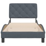 vidaXL Cadre de lit sans matelas gris foncé 90x200 cm velours