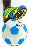 Carte FLUO Bon Anniversaire Football Sport avec Enveloppe 12x17,5cm