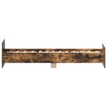 vidaXL Cadre de lit sans matelas chêne fumé 90x200cm bois d'ingénierie