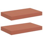 vidaXL Étagère Murale 2 pc Rouge 40 x 23 5 x 3 8 cm Bois d'ingénierie
