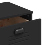 vidaXL Buffet VIKEN noir 80x40x190 cm bois massif de pin