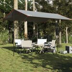 vidaXL Bâche de camping gris et orange 400x294 cm imperméable