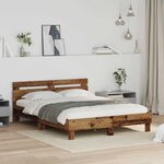 vidaXL Cadre de lit Bois ancien 160 x 200 cm Bois d'ingénierie