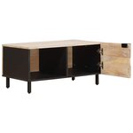 vidaXL Table basse Blanc 80 x 50 x 40 cm Bois de mangue massif