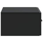 vidaXL Cabinet de chevet mural avec tiroir Noir 49 x 34 5 x 20 cm