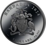 Pièce de monnaie en Argent 5 Dollars g 31.1 (1 oz) Millésime 2024 MOON LANDING