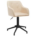 vidaXL Chaise pivotante de salle à manger Crème Tissu