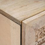 vidaXL Table de chevet avec tiroir 2 Pièces Beige 40 x 33 x 46 cm