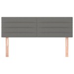 vidaXL Têtes de lit 2 Pièces Gris foncé 72x5x78/88 cm Tissu