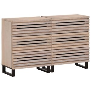 vidaXL Buffets 2 Pièces 60x34x75 cm bois massif de manguier