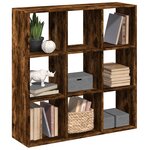 vidaXL Étagère séparatrice de pièce chêne fumé 102x29x103 5 cm