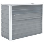 vidaXL Lit surélevé de jardin Acier galvanisé 100x40x77 cm Gris
