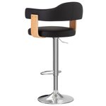 vidaXL Tabourets de bar lot de 2 noir bois courbé et similicuir