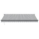 vidaXL Auvent manuel rétractable avec LED anthracite blanc 450x350 cm