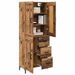 vidaXL Haut Armoire avec tiroir 2 Pièces Bois Ancien Bois d'ingénierie