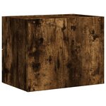 vidaXL Tables de chevet murales 2 Pièces chêne fumé 45x30x35 cm