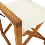 vidaXL Chaises de jardin pliables lot de 4 blanc crème tissu