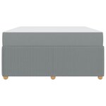 vidaXL Cadre de lit avec matelas Gris clair 140 x 200 cm tissu