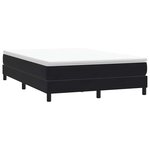 vidaXL Sommier à lattes de lit avec matelas noir 160x210 cm velours