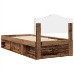 vidaXL Cadre de lit Bois ancien 75 x 190 cm Bois de pin massif