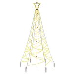 vidaXL Sapin de Noël avec piquet Blanc chaud 200 LED 180 cm