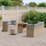 vidaXL Ensemble de canapé de jardin 8 Pièces beige et gris clair