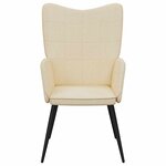 vidaXL Chaise de relaxation Crème Tissu