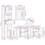 vidaXL Ensemble de meubles de salle de bain 4 Pièces noir manguier massif